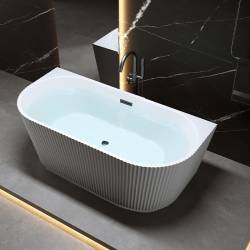 HYDROSAN WANNA WOLNOSTOJĄCA CARLO2-517D2-P-BL BIAŁA PRZELEW CZARNY