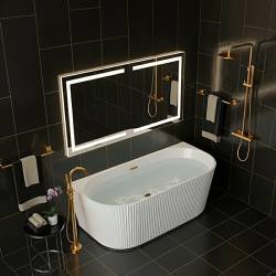 HYDROSAN WANNA WOLNOSTOJĄCA CARLO2-517D2-P-GL BIAŁA PRZELEW ZŁOTY