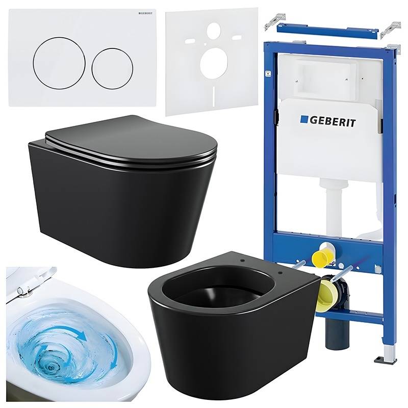 ZESTAW PODTYNKOWY WC STELAŻ GEBERIT DUOFIX MISKA ELITE-MTB-03 PRZYCISK DELTA 20 BIAŁY