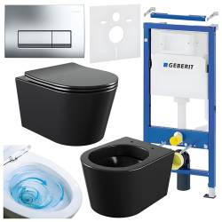 ZESTAW PODTYNKOWY WC STELAŻ GEBERIT DUOFIX MISKA ELITE-MTB-03 PRZYCISK DELTA 50 CHROM