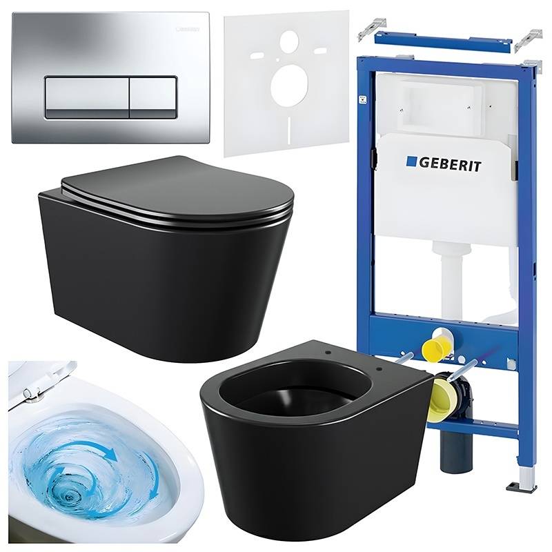 ZESTAW PODTYNKOWY WC STELAŻ GEBERIT DUOFIX MISKA ELITE-MTB-03 PRZYCISK DELTA 50 CHROM