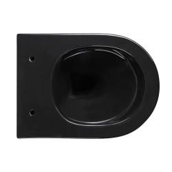 ZESTAW PODTYNKOWY WC STELAŻ GEBERIT DUOFIX MISKA MIZU-BL-RIM-02 PRZYCISK DELTA 50 CZARNY POŁYSK