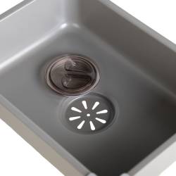 ZLEWOZMYWAK JEDNOKOMOROWY Z WODOSPADEM WIELOFUNKCYJNY PARYS 75X46 SZARY ZLEW KUCHENNY