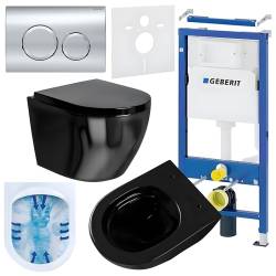 ZESTAW PODTYNKOWY WC STELAŻ GEBERIT DUOFIX MISKA MIZU-BL-RIM-02 PRZYCISK DELTA 20 CHROM