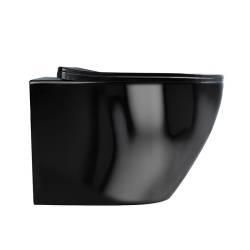 ZESTAW PODTYNKOWY WC STELAŻ GEBERIT DUOFIX MISKA FLOW-BL-TR-03 PRZYCISK DELTA 50 CZARNY MAT
