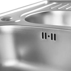 ZLEWOZMYWAK DWUKOMOROWY STALOWY 78X50CM INOX ZLEW KUCHENNY KALF2 2 GATUNEK