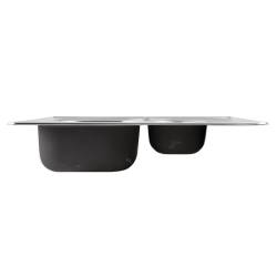 ZLEWOZMYWAK DWUKOMOROWY STALOWY 78X50CM INOX ZLEW KUCHENNY KALF2 2 GATUNEK