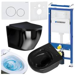 ZESTAW PODTYNKOWY WC STELAŻ GEBERIT DUOFIX MISKA FLOW-BL-TR-03 PRZYCISK DELTA 20 BIAŁY