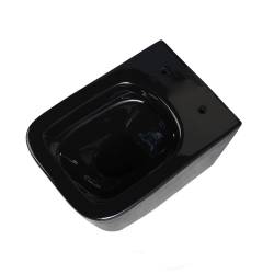 ZESTAW PODTYNKOWY WC STELAŻ GEBERIT DUOFIX MISKA RAIN-BL-RIM-03 PRZYCISK DELTA 50 CZARNY POŁYSK