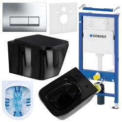 ZESTAW PODTYNKOWY WC STELAŻ GEBERIT DUOFIX MISKA RAIN-BL-RIM-03 PRZYCISK DELTA 50 CHROM
