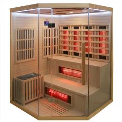 SAUNA INFRARED/FIŃSKA MOSS1 Z PIECEM HARVIA 6KW 4-5 OSOBOWA 150x150 CM 2w1 MOSS1 NEW