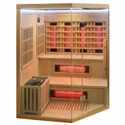 SAUNA INFRARED/FIŃSKA MOSS1 Z PIECEM HARVIA 6KW 4-5 OSOBOWA 150x150 CM 2w1 MOSS1 NEW