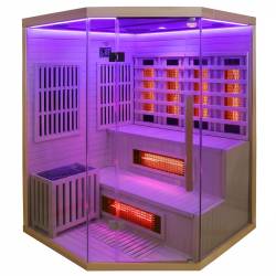 SAUNA INFRARED/FIŃSKA MOSS1 Z PIECEM HARVIA 6KW 4-5 OSOBOWA 150x150 CM 2w1 MOSS1 NEW