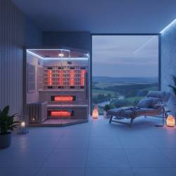 SAUNA INFRARED/FIŃSKA MOSS1 Z PIECEM HARVIA 6KW 4-5 OSOBOWA 150x150 CM 2w1 MOSS1 NEW