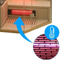 SAUNA INFRARED/FIŃSKA MOSS1 Z PIECEM HARVIA 6KW 4-5 OSOBOWA 150x150 CM 2w1 MOSS1 NEW