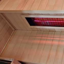SAUNA INFRARED/FIŃSKA MOSS1 Z PIECEM HARVIA 6KW 4-5 OSOBOWA 150x150 CM 2w1 MOSS1 NEW