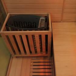SAUNA INFRARED/FIŃSKA MOSS1 Z PIECEM HARVIA 6KW 4-5 OSOBOWA 150x150 CM 2w1 MOSS1 NEW