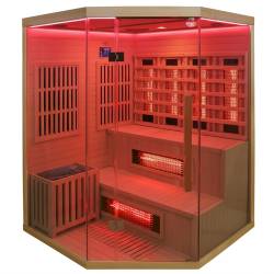 SAUNA INFRARED/FIŃSKA MOSS1 Z PIECEM HARVIA 6KW 4-5 OSOBOWA 150x150 CM 2w1 MOSS1 NEW