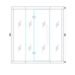SAUNA INFRARED/FIŃSKA MOSS1 Z PIECEM HARVIA 6KW 4-5 OSOBOWA 150x150 CM 2w1 MOSS1 NEW