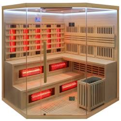 SAUNA INFRARED/FIŃSKA MOSS2 Z PIECEM HARVIA 8KW 5-6 OSOBOWA 200x200 CM 2w1 MOSS2 NEW