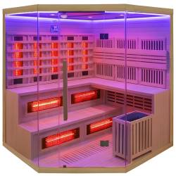 SAUNA INFRARED/FIŃSKA MOSS2 Z PIECEM HARVIA 8KW 5-6 OSOBOWA 200x200 CM 2w1 MOSS2 NEW
