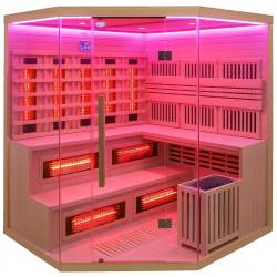 SAUNA INFRARED/FIŃSKA MOSS2 Z PIECEM HARVIA 8KW 5-6 OSOBOWA 200x200 CM 2w1 MOSS2 NEW