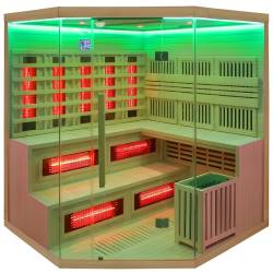 SAUNA INFRARED/FIŃSKA MOSS2 Z PIECEM HARVIA 8KW 5-6 OSOBOWA 200x200 CM 2w1 MOSS2 NEW