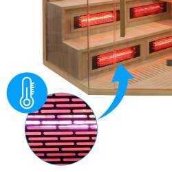 SAUNA INFRARED/FIŃSKA MOSS2 Z PIECEM HARVIA 8KW 5-6 OSOBOWA 200x200 CM 2w1 MOSS2 NEW