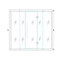 SAUNA INFRARED/FIŃSKA MOSS2 Z PIECEM HARVIA 8KW 5-6 OSOBOWA 200x200 CM 2w1 MOSS2 NEW