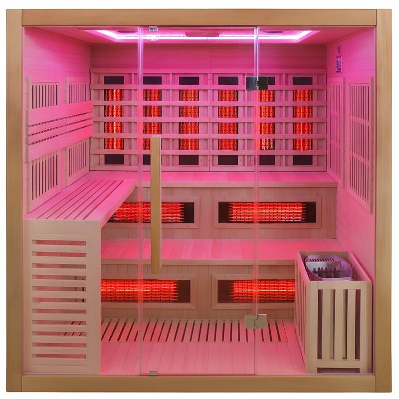 SAUNA INFRARED/FIŃSKA HELSI2 Z PIECEM HARVIA 8KW 5-6 OSOBOWA 200x160 CM 2w1 HELSI2 NEW