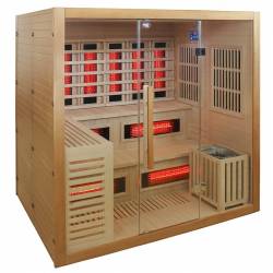 SAUNA INFRARED/FIŃSKA HELSI2 Z PIECEM HARVIA 8KW 5-6 OSOBOWA 200x160 CM 2w1 HELSI2 NEW