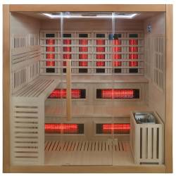 SAUNA INFRARED/FIŃSKA HELSI2 Z PIECEM HARVIA 8KW 5-6 OSOBOWA 200x160 CM 2w1 HELSI2 NEW