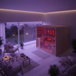 SAUNA INFRARED/FIŃSKA HELSI2 Z PIECEM HARVIA 8KW 5-6 OSOBOWA 200x160 CM 2w1 HELSI2 NEW
