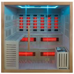 SAUNA INFRARED/FIŃSKA HELSI2 Z PIECEM HARVIA 8KW 5-6 OSOBOWA 200x160 CM 2w1 HELSI2 NEW