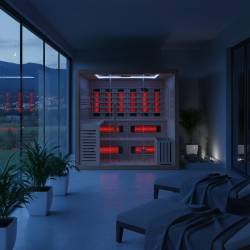 SAUNA INFRARED/FIŃSKA HELSI2 Z PIECEM HARVIA 8KW 5-6 OSOBOWA 200x160 CM 2w1 HELSI2 NEW
