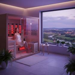SAUNA INFRARED/FIŃSKA HELSI2 Z PIECEM HARVIA 8KW 5-6 OSOBOWA 200x160 CM 2w1 HELSI2 NEW