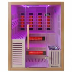 SAUNA KOMBO INFRARED/FIŃSKA HELSI3 Z PIECEM 6kW 3-4 OSOBOWA 160x160 CM 2w1 HELSI3 NEW