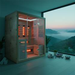 SAUNA KOMBO INFRARED/FIŃSKA HELSI3 Z PIECEM 6kW 3-4 OSOBOWA 160x160 CM 2w1 HELSI3 NEW