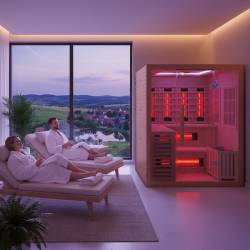 SAUNA KOMBO INFRARED/FIŃSKA HELSI3 Z PIECEM 6kW 3-4 OSOBOWA 160x160 CM 2w1 HELSI3 NEW