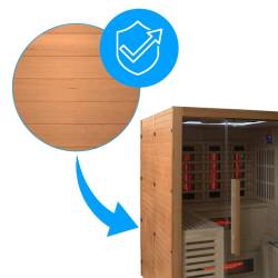 SAUNA KOMBO INFRARED/FIŃSKA HELSI3 Z PIECEM 6kW 3-4 OSOBOWA 160x160 CM 2w1 HELSI3 NEW