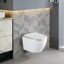 ZESTAW PODTYNKOWY WC STELAŻ GEBERIT DUOFIX MISKA MIZU-WH-GL-TR-03 PRZYCISK DELTA 50 CZARNY POŁYSK
