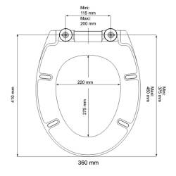 DESKA SEDESOWA WC WOLNOOPADAJĄCA UNIWERSALNA CV-WH-18 BIAŁA DUROPLAST CV-WH-18