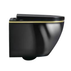 ZESTAW PODTYNKOWY WC STELAŻ GEBERIT DUOFIX MISKA MIZU-BL-GL-RIM-02 PRZYCISK DELTA 50 CZARNY MAT