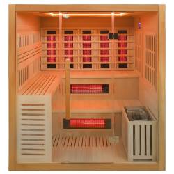 SAUNA INFRARED/FIŃSKA HELSI1 Z PIECEM HARVIA 6KW 4-5 OSOBOWA 180x160 CM 2w1 HELSI1 NEW