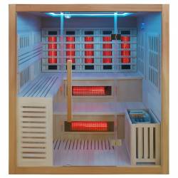 SAUNA INFRARED/FIŃSKA HELSI1 Z PIECEM HARVIA 6KW 4-5 OSOBOWA 180x160 CM 2w1 HELSI1 NEW