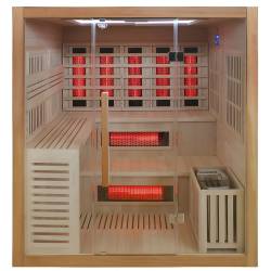SAUNA INFRARED/FIŃSKA HELSI1 Z PIECEM HARVIA 6KW 4-5 OSOBOWA 180x160 CM 2w1 HELSI1 NEW