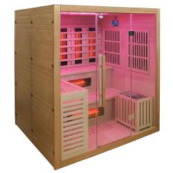 SAUNA INFRARED/FIŃSKA HELSI1 Z PIECEM HARVIA 6KW 4-5 OSOBOWA 180x160 CM 2w1 HELSI1 NEW