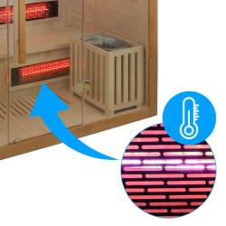 SAUNA INFRARED/FIŃSKA HELSI1 Z PIECEM HARVIA 6KW 4-5 OSOBOWA 180x160 CM 2w1 HELSI1 NEW