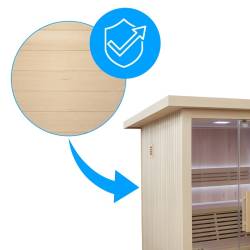 SAUNA OGRODOWA FIŃSKA Z PIECEM ASKER-NEW 4-6 OSOBOWA 180x180 CM