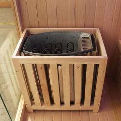 SAUNA OGRODOWA FIŃSKA Z PIECEM ASKER-NEW 4-6 OSOBOWA 180x180 CM